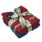 Towels Set 4pcs 30x50 Greenwich Polo Club Essential-Towel Collection 2673 Bordeaux-Blue 100% Cotton