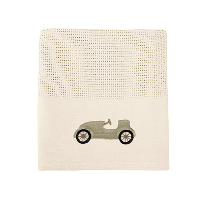 Baby's Crib Knitted Blanket 110x150 Greenwich Polo Club Essential-Baby Collection 8822 Ecru-Beige 100% Cotton