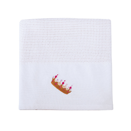 Baby's Holding Knitted Blanket 80x110 Greenwich Polo Club Essential-Baby Collection 8816 White-Pink 100% Cotton