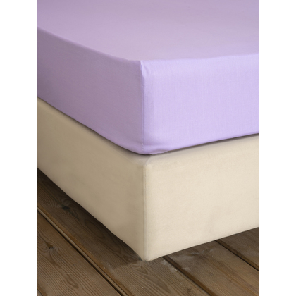 Single Bed Sheet 160x260cm Nima Home Unicolors Lavender Cotton