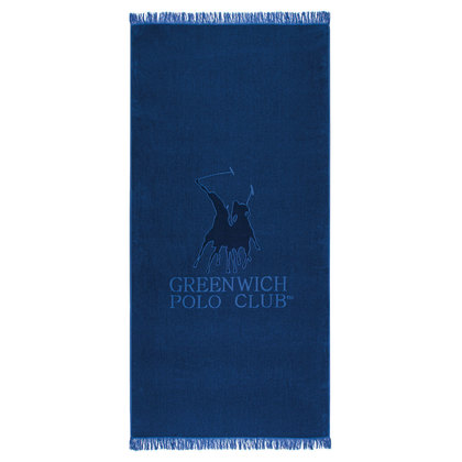 Πετσέτα Θαλάσσης 90x190 Greenwich Polo Club Essential-Beach Collection 3620 Μπλε Jacquard 100% Βαμβάκι