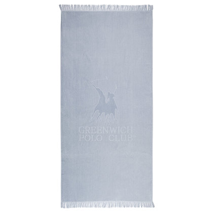 Beach Towel 90x190 Greenwich Polo Club Essential-Beach Collection 3624 Silver/Grey Jacquard 100% Cotton
