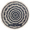 Στρογγυλή Πετσέτα Θαλάσσης Φ150 Greenwich Polo Club Essential-Beach Printed Collection 3686 Μαύρο-Κρεμ 100% Microfiber