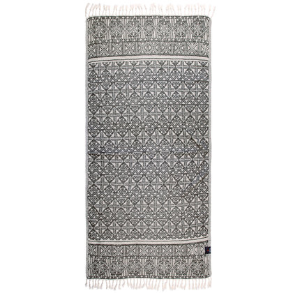 Beach Towel-Pareo 80x180 Greenwich Polo Club Essential-Beach Pareo Collection 3680 Grey-Ivory Jacquard 100% Cotton