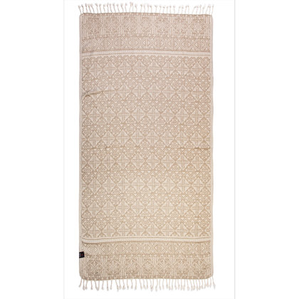 Beach Towel-Pareo 80x180 Greenwich Polo Club Essential-Beach Pareo Collection 3681 Rope-Ivory Jacquard 100% Cotton