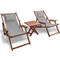 Lounger with Coffee Table Set Beech Bliumi 5169G/ 5177G