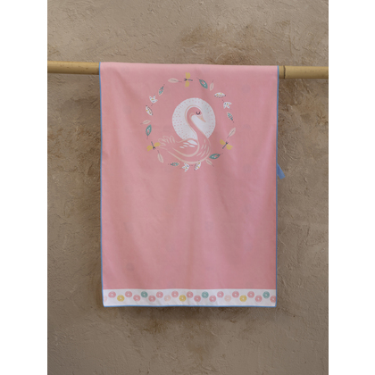 Παιδική Πετσέτα Θαλάσσης 70x140cm Nima Home Pink Swan Microfiber