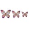 Διακοσμητικό Τοίχου Πεταλούδες 3τμχ. Resin Ροζ  Inart 3-70-323-0009