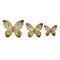 Διακοσμητικό Τοίχου Πεταλούδες 3τμχ. Resin Κίτρινο Inart 3-70-323-0010