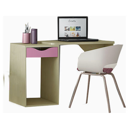 Kid's Desk Paz 90-130x55x80 cm/ Oak-Pink