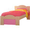 Παιδικό Κρεβάτι Ξύλινο Μονό για στρώμα 90x190 Wave Δρυς Ροζ 