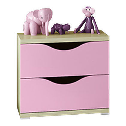 Kid's Bedside table Paz 50x40x45 cm/ Oak-Pink