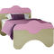 Κρεβάτι Παιδικό Μονό Παζ για στρώμα 90x190cm  Δρυς-Ροζ