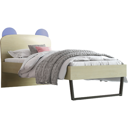 Κρεβάτι Παιδικό Μονό Κορώνα για στρώμα 90x190cm Δρυς-Σιελ