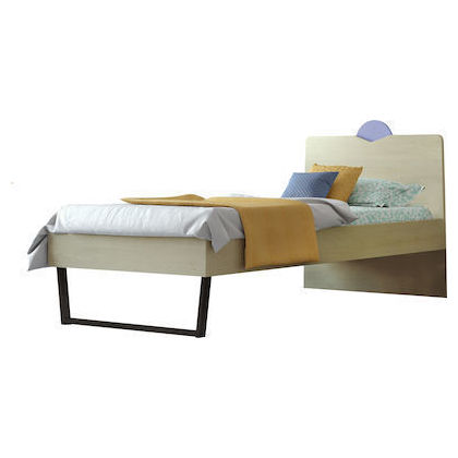 Κρεβάτι Παιδικό Μονό Ανατολή για στρώμα 90x190cm Δρυς-Σιελ