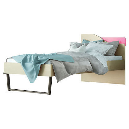 Kid's Single Bed Toxo 90x190 cm/ Oak-Pink