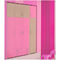 Ντουλάπα Παιδική Τρίφυλλη/Δρυς Ροζ Νο 3 Φ110-Υ180-Β50 cm