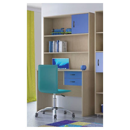 Γραφείο Παιδικό Με Εταζέρα Μελαμίνη Λάττε / Μπλε Φ100xΥ185xΒ55cm