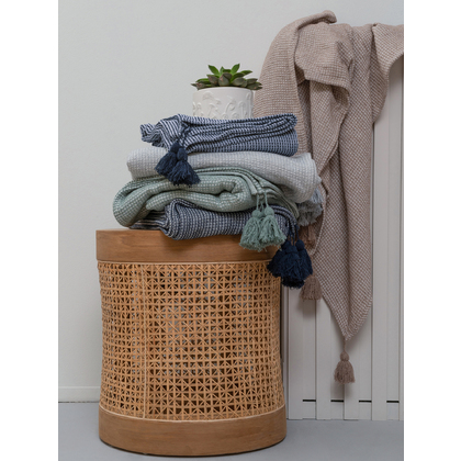 Κουβέρτα Υπέρδιπλη 240x260 Palamaiki Blankets Collection Kira Midnight 85% Βαμβάκι-15%Polyester
