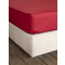 Double Bed Sheet Fitted 160x200+34cm Nima Home Superior Red Satin Cotton