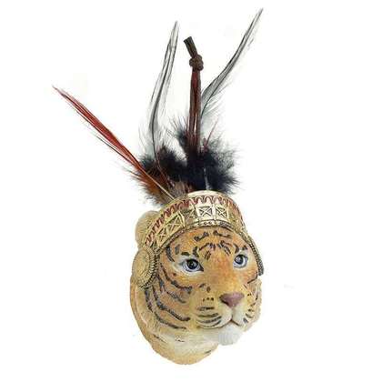 Polyresin Ornament Tiger Head 7x8x14cm Inart 3-70-979-0023