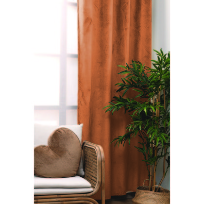 Velour Curtain 140x260 Palamaiki Curtains Collection Cyril Gold 100% Polyester