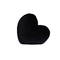 Διακοσμητικό Μαξιλάρι Βελουτέ Καρδιά 45x38 Palamaiki Velvet Feel Collection VF806 Black 100% Polyester