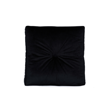 Decorative Square Velour Pillow 45x45 Palamaiki Velvet Feel Collection VF807 Black 100% Polyester