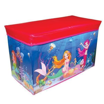 Σκαμπώ-κουτί αποθήκευσης υφασμάτινο "mermaid" Υ35x60x30εκ.