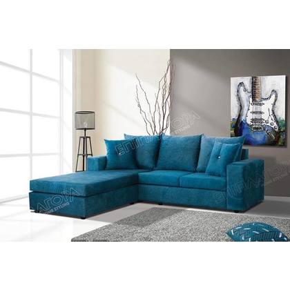 Γωνιακός Καναπές Style Sofa Agora 220x190x80cm (Ξύλο-Ύφασμα) Με Επιλογή Υφάσματος