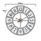 Ρολόι Τοίχου Ξύλο/ Μέταλλο Φυσικό/ Λευκό Φ.60x5cm Inart 3-20-463-0036