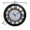 Ρολόι Τοίχου Πλαστικό Μαύρο Φ.50cm Inart  3-20-385-0077