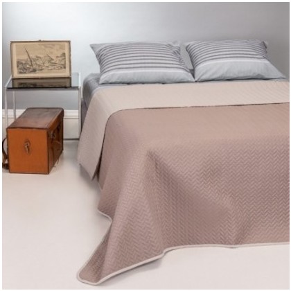 bed sheet 160x220cm  Melinen Home Couvre LIT Luigi 100% Microfiber 100GSM  /Taupe - Sand