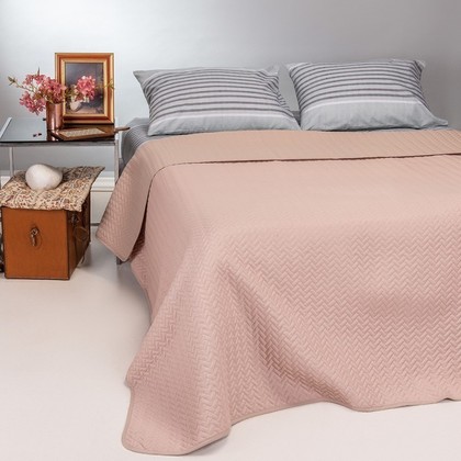 bed sheet 160x220cm  Melinen Home Couvre LIT Luigi 100% Microfiber 100GSM  /Pink - Somon
