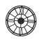 Ρολόι Τοίχου Πλαστικό Μαύρο Φ.50cm Inart 3-20-925-0028
