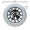 Ρολόι Τοίχου Πλαστικό Ασημί/ Μαύρο Φ.75x5cm Inart 3-20-925-0029