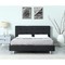 Carter ντυμένο διπλό κρεβάτι 164x217εκ. ( για στρώμα 150x200εκ. ) Μαύρο με ανατομικό πλαίσιο
