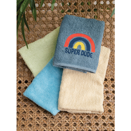 Kid's Towels Set 4pcs 40x60 Palamaiki Kids Bath Collection Super 100% Cotton