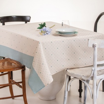 Tablecloth 135x220cm Melinen Home Loneta Tiffany 35% Cotton - 65% Polyester/ Aquq