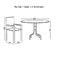Σετ Κήπου - Βεράντας: Τραπέζι + 2 Πολυθρόνες Μέταλλο Άσπρο, Textilene Cappuccino  Table:Φ60x70 Armchair:55x75x95  ZWW Rio Set Ε270,2S