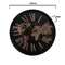 Ρολόι Τοίχου Πλαστικό Υφήλιος Μαύρο/ Χρυσό Φ.45,5x4cm Inart 3-20-828-0105