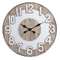 Ρολόι Τοίχου Ξύλινο Λευκό/ Φυσικό Φ.60x4,5cm Inart 3-20-484-0423