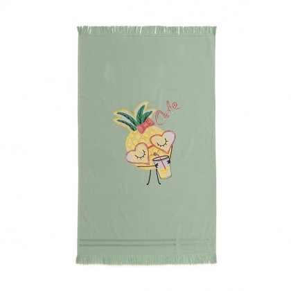 Παιδική Πετσέτα Θαλάσσης 70x120cm Melinen Home Beach Kids Pineapple 100%Βαμβάκι / Μέντα