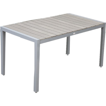 Τραπέζι Αλουμινίου-Polywood 150x90x74cm Ferrara II Λευκό