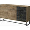 Μπουφές Home Furniture Dark από Ξύλο & Μέταλλο με Συρτάρια Καρυδί 153x89x40cm