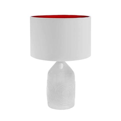Porcelain Lamp White 52cm BAM35022