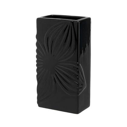 Ceramic Vase Black 30cm BAM36366