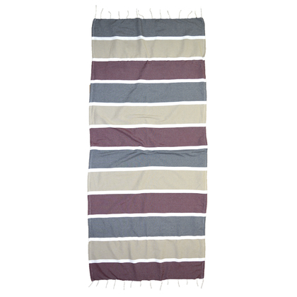 Beach Towel-Pareo 90x190 Viopros Demy Beige 70% Cotton-30% Polyester/Back Side:100% Microfiber