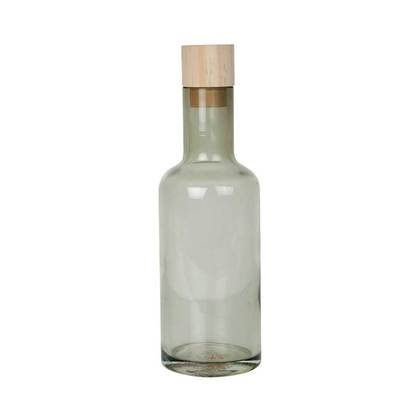 Wooden/ Glass Bottle 10x32,5cm Gallery BAM41915