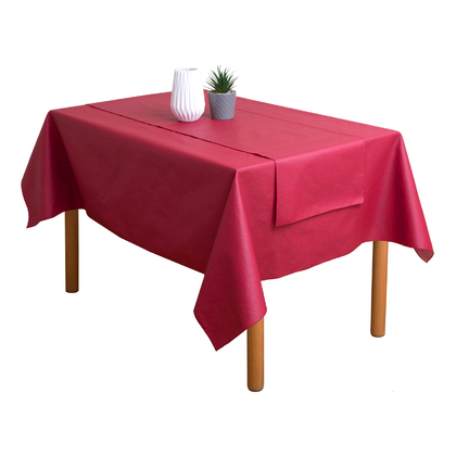 Waterproof & Unstained Tablecloth 80x80 Viopros Diana Red 75% Cotton 25% Polyester